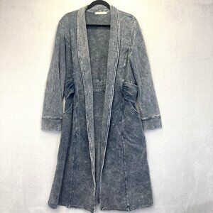 Testimony Los Angeles Long-Line Acid Wash Cardigan Womens XL French Terry USA